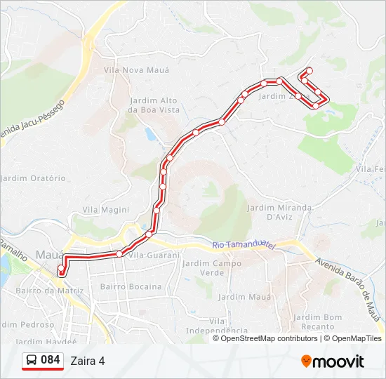 084 Bus Line Map