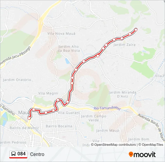 084 Bus Line Map