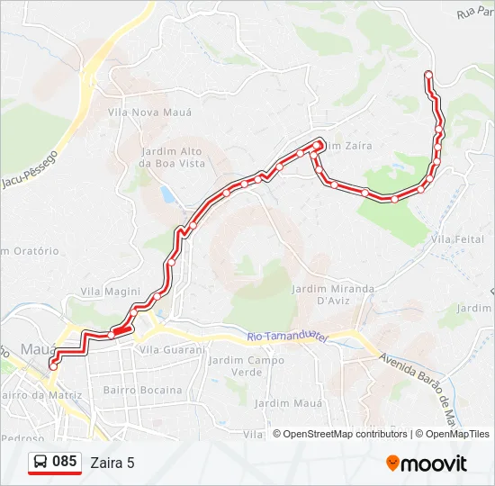 085 Bus Line Map