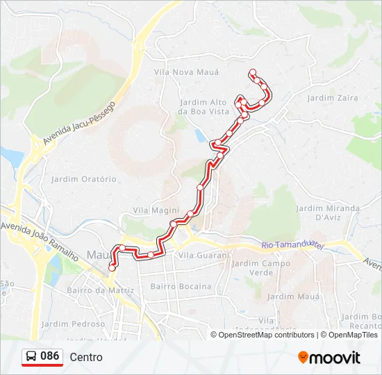 086 Bus Line Map