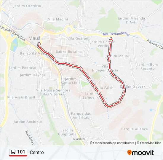 101 Bus Line Map