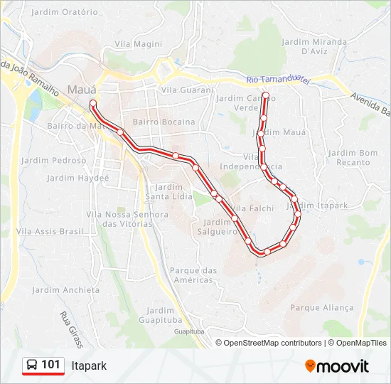 101 Bus Line Map