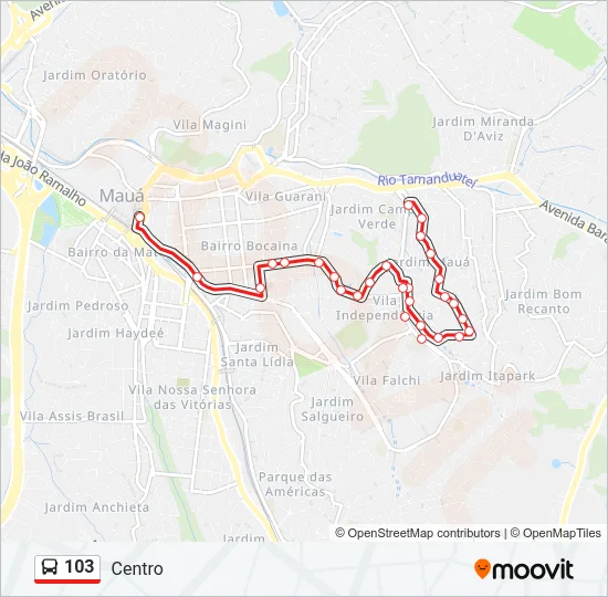103 Bus Line Map