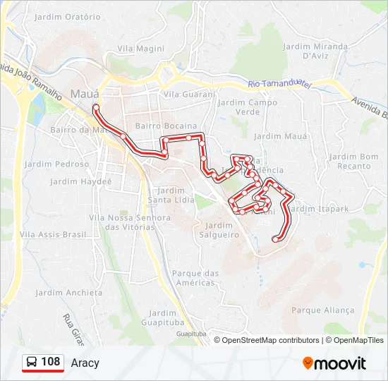 108 Bus Line Map