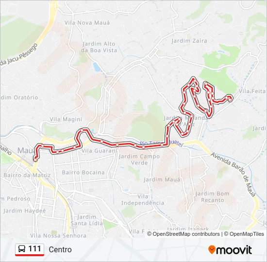 111 Bus Line Map