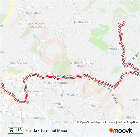 113 Bus Line Map