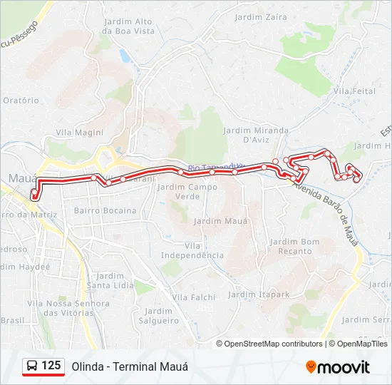 125 Bus Line Map