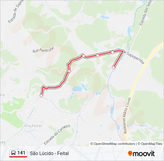 141 Bus Line Map
