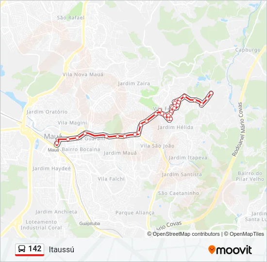 142 Bus Line Map