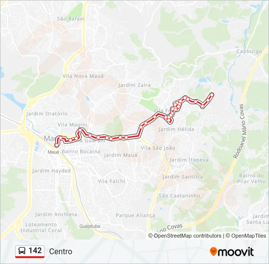 142 Bus Line Map
