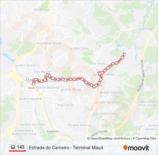 143 Bus Line Map