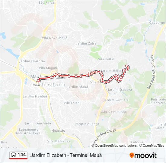 144 Bus Line Map