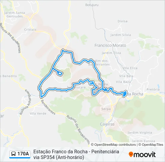 170A Bus Line Map