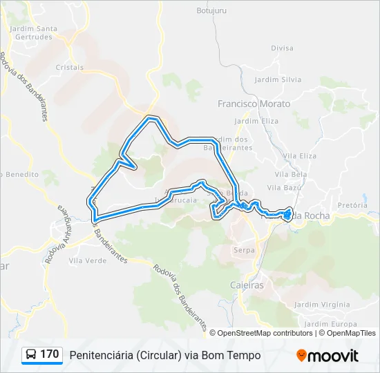 170 Bus Line Map