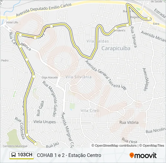 103CH Bus Line Map
