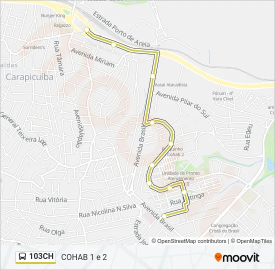 103CH Bus Line Map