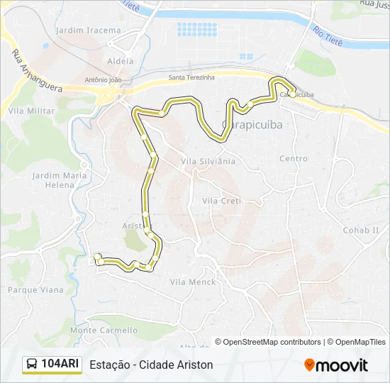 104ARI Bus Line Map