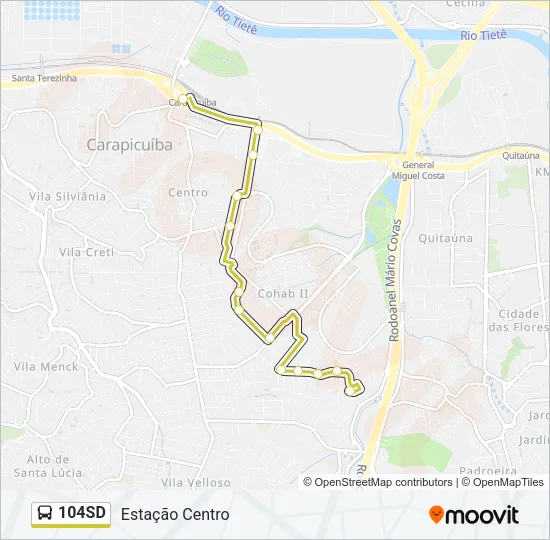 104SD Bus Line Map