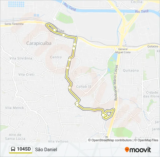104SD Bus Line Map