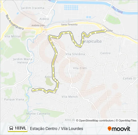103VL Bus Line Map
