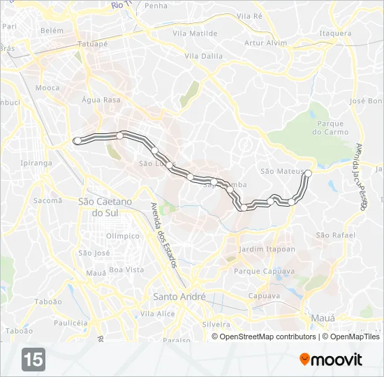 LINHA 15 Metro Line Map
