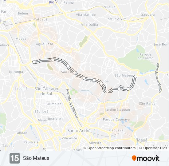 LINHA 15 metro Line Map