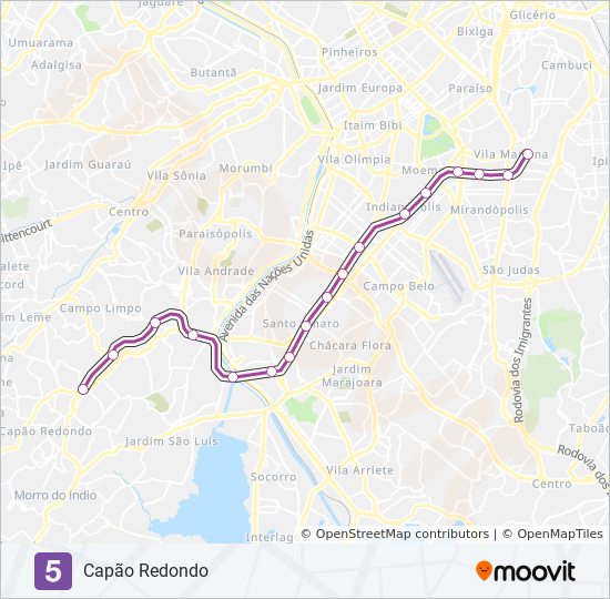 LINHA 5 metro Line Map