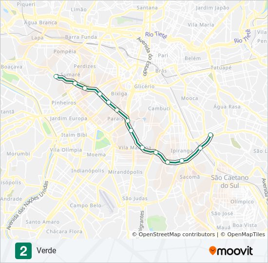 LINHA 2 metro Line Map