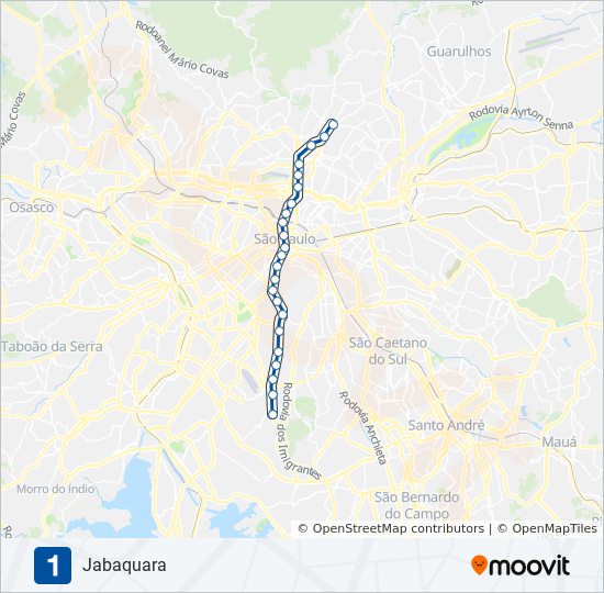 LINHA 1 metro Line Map
