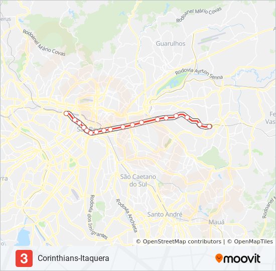 LINHA 3 metro Line Map