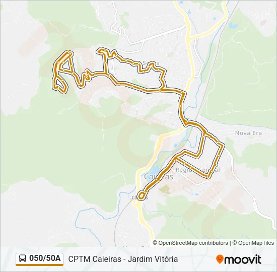 050/50A Bus Line Map