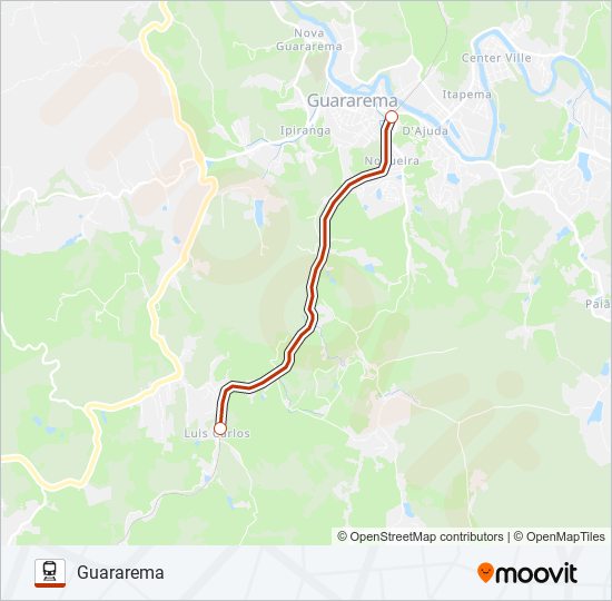 Mapa da linha TREM DE GUARAREMA de trem