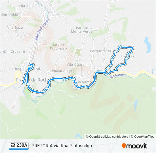 230A Bus Line Map