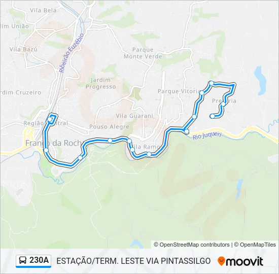 230A Bus Line Map
