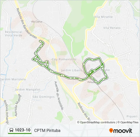 1023-10 Bus Line Map