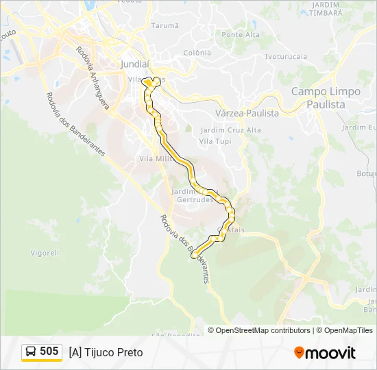 505 Route: Schedules, Stops & Maps - [A] Tijuco Preto (Updated)