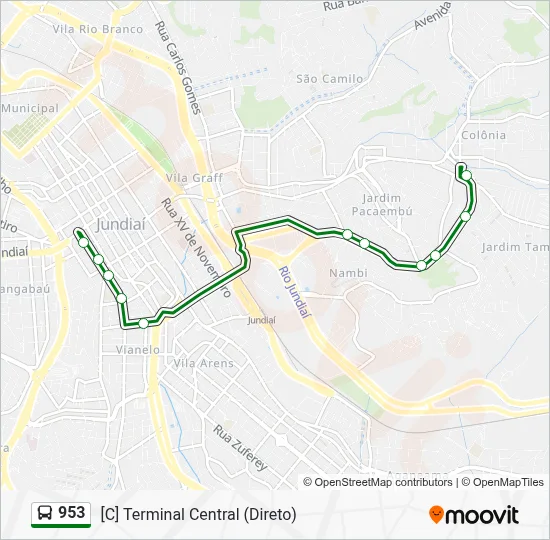 953 Route: Schedules, Stops & Maps - [C] Terminal Central (Direto ...