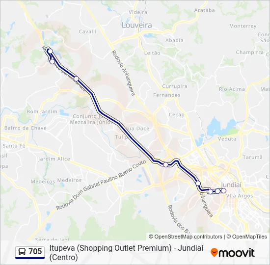 705 Route: Schedules, Stops & Maps - Itupeva (Shopping Outlet Premium ...
