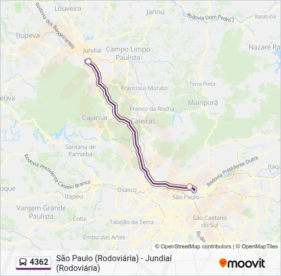 4362 Bus Line Map