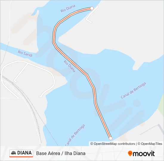 DIANA Ferry Line Map