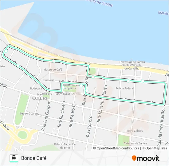 BONDE CAFÉ Cable Car Line Map