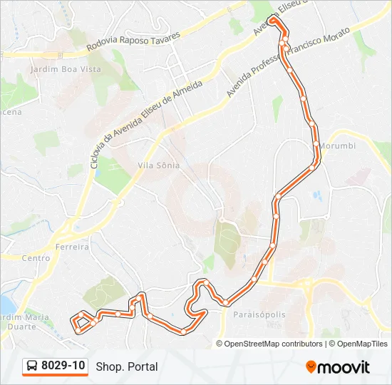 8029-10 Bus Line Map