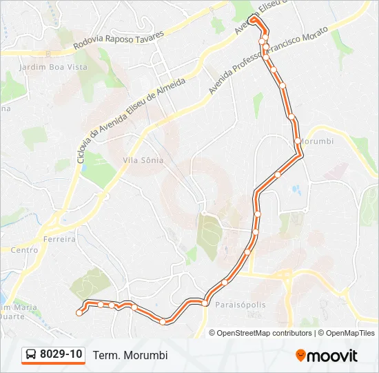 8029-10 Bus Line Map