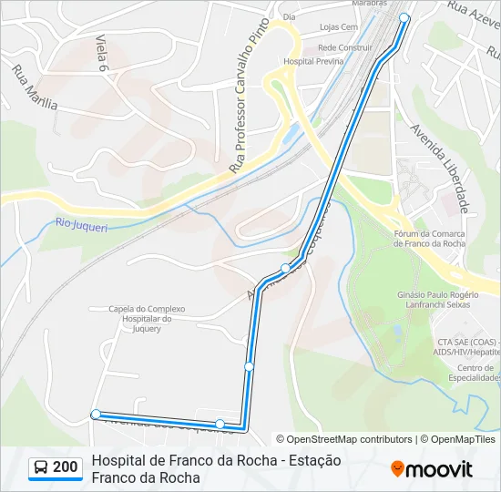 200 Bus Line Map