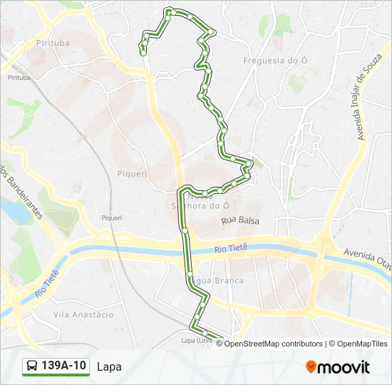 139A-10 Bus Line Map