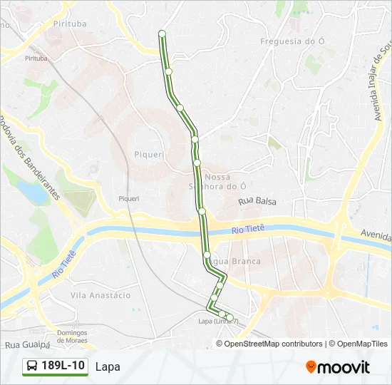 189L-10 Bus Line Map