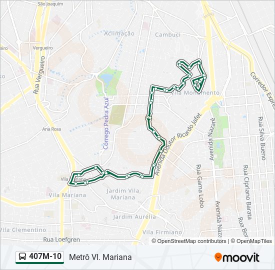 Mapa de 407M-10 de autobús