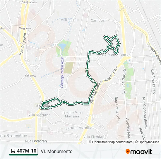 407M-10 Bus Line Map