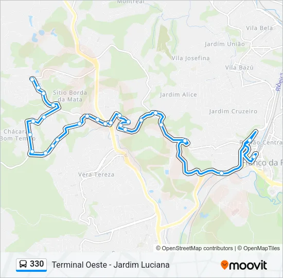 330 Bus Line Map