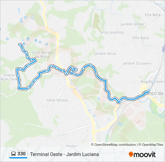 330 Bus Line Map